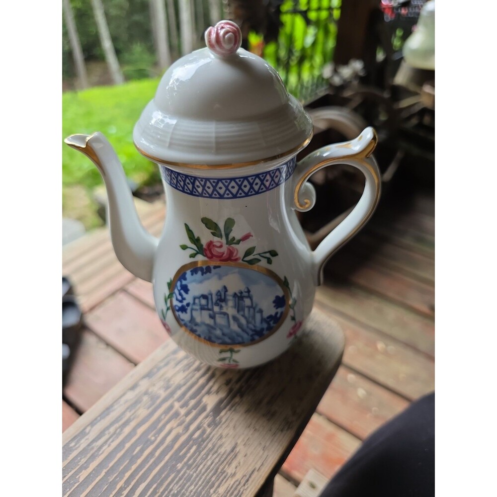 Vintage Elizabeth Arden Orient Express Rose Castle Teapot